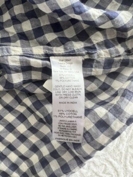 nili lotan button down xs blue shirt - Picture 5 of 7